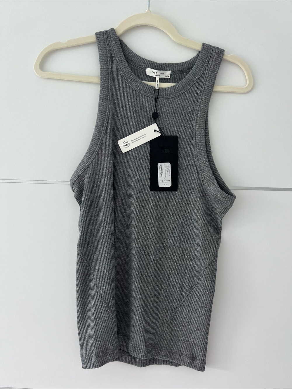 rag & bone Gray Ribbed Racerback Tank - Picture 2 of 6